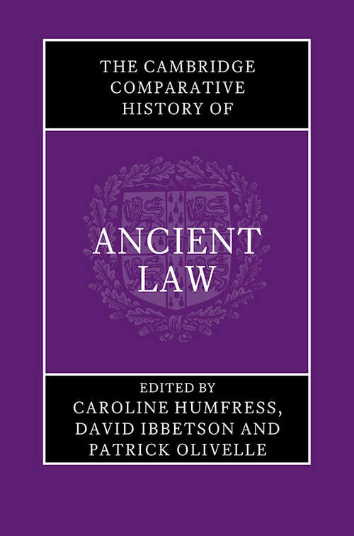 Book cover of The Cambridge Comparative History of Ancient Law