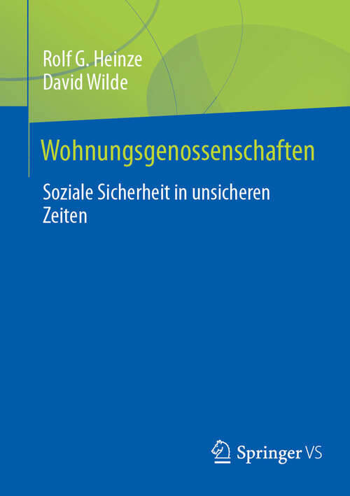 Book cover of Wohnungsgenossenschaften: Soziale Sicherheit in unsicheren Zeiten