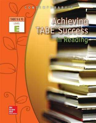 Book cover of Achieving TABE Success In Reading, TABE 9 And 10 Level E