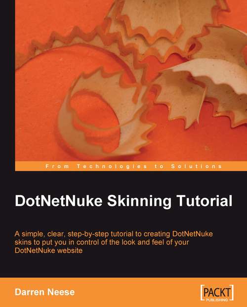 Book cover of DotNetNuke Skinning Tutorial