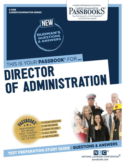 Book cover of Director of Administration: Passbooks Study Guide (Career Examination Series)