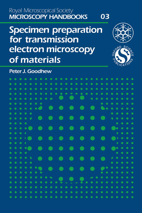 Book cover of Specimen Preparation for Transmission Electron Microscopy of Materials