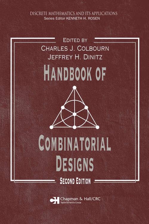 Book cover of Handbook of Combinatorial Designs (2) (Discrete Mathematics and Its Applications)