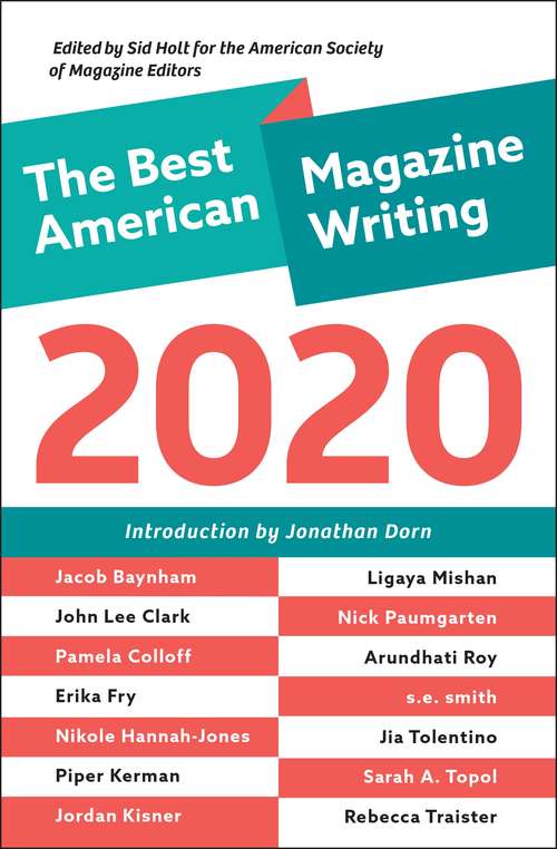 Book cover of The Best American Magazine Writing 2020