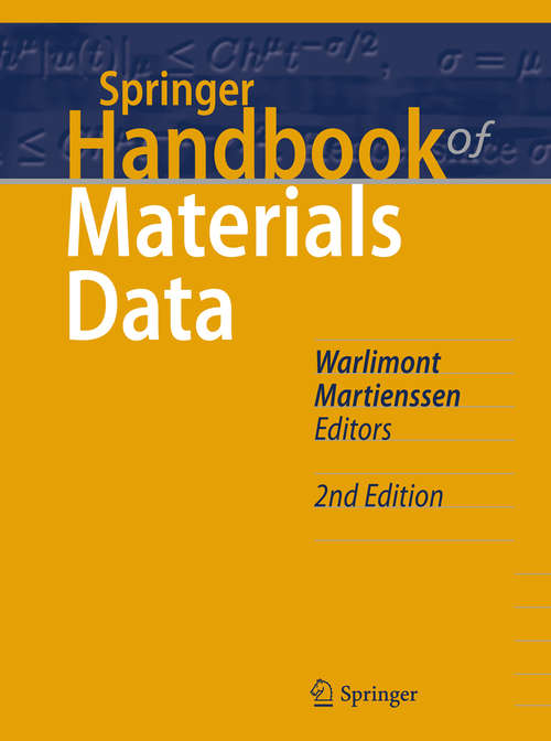 Book cover of Springer Handbook of Materials Data