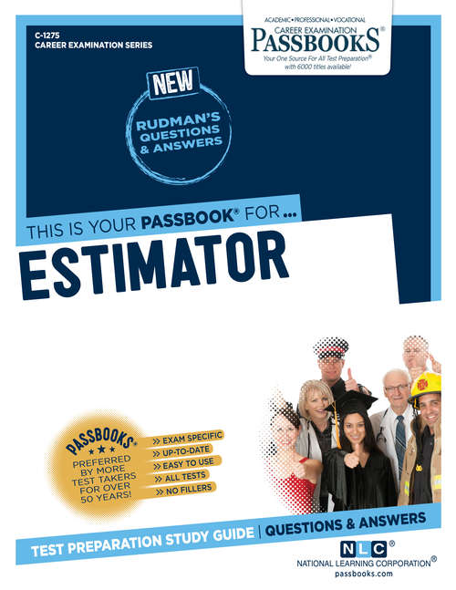 Book cover of Estimator: Passbooks Study Guide (Career Examination Series: C-3113)
