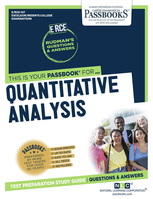 Book cover of Quantitative Analysis: Passbooks Study Guide (Excelsior/Regents College Examination Series)