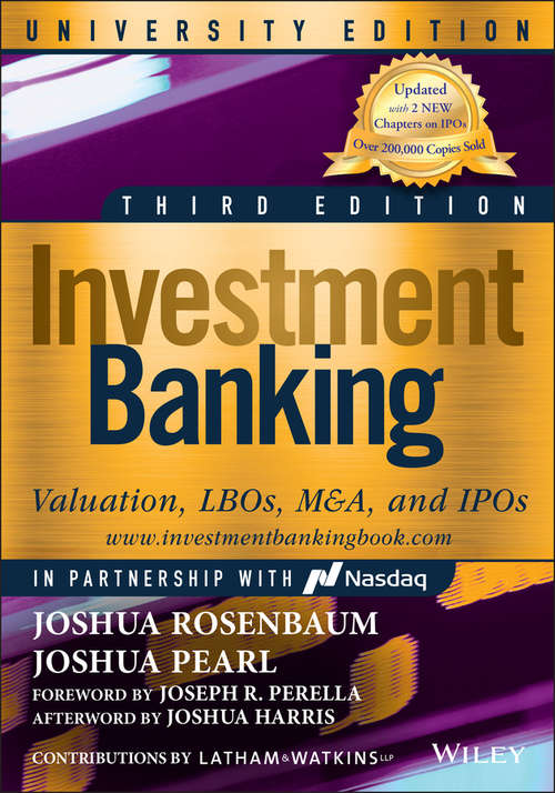 Book cover of Investment Banking: Valuation, LBOs, M&A, and IPOs (2) (Wiley Finance)