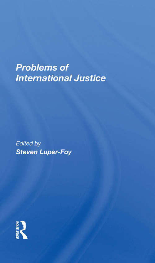 Book cover of Problems Of International Justice