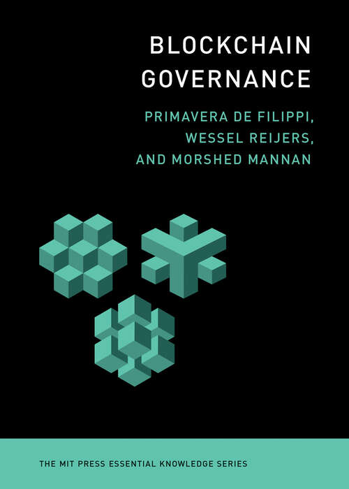 Book cover of Blockchain Governance (The MIT Press Essential Knowledge series)