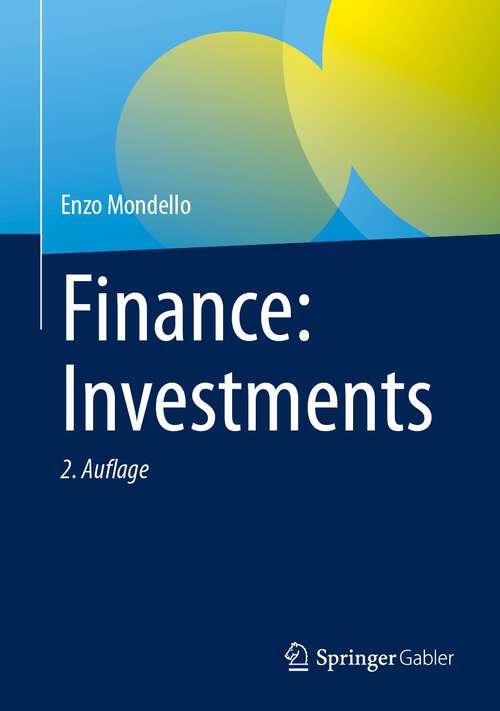 Book cover of Finance: Investments (2. Aufl. 2023)