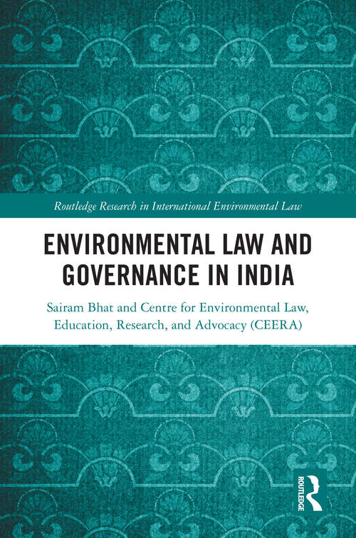 Book cover of Environmental Law and Governance in India (Routledge Research in International Environmental Law)