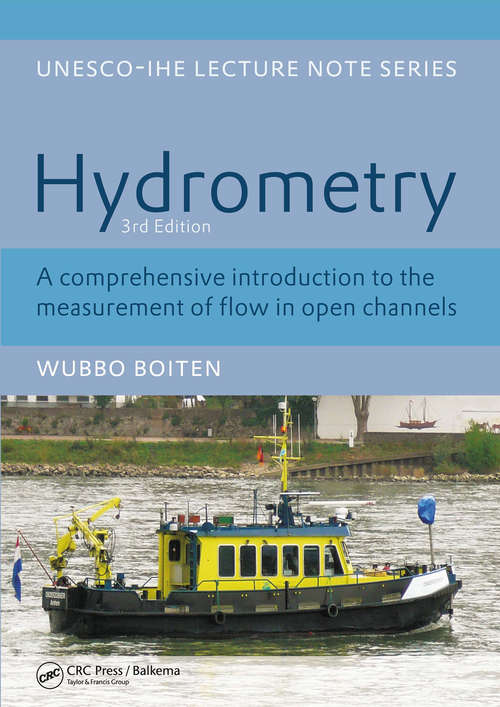 Book cover of Hydrometry: IHE Delft Lecture Note Series