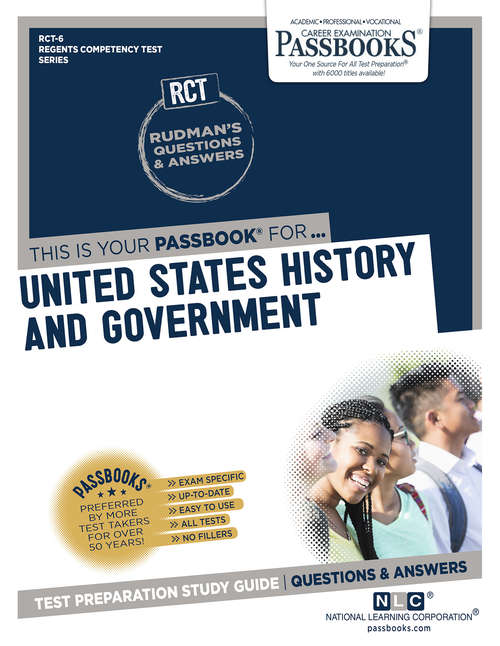 Book cover of UNITED STATES HISTORY AND GOVERNMENT: Passbooks Study Guide (Regents Competency Test Series (RCT))