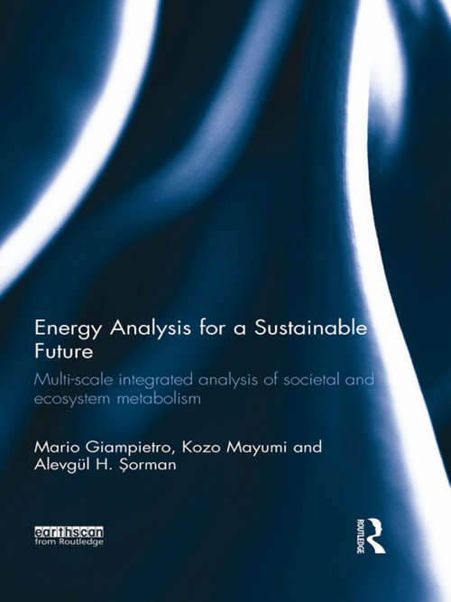 Book cover of Energy Analysis for a Sustainable Future: Multi-Scale Integrated Analysis of Societal and Ecosystem Metabolism