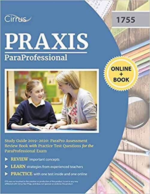 Book cover of ParaProfessional Study Guide 2019-2020: ParaPro Assessment Review Book with Practice Test Questions for the Paraprofessional Exam