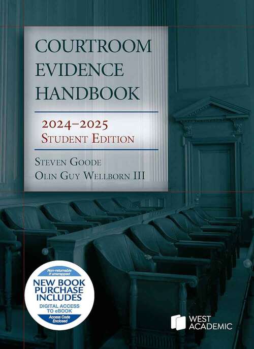 Book cover of Courtroom Evidence Handbook, 2024-2025 Student Edition