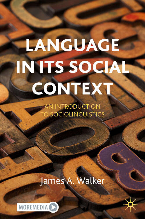 Book cover of Language in its Social Context: An Introduction to Sociolinguistics