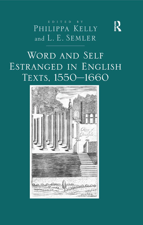 Book cover of Word and Self Estranged in English Texts, 1550–1660