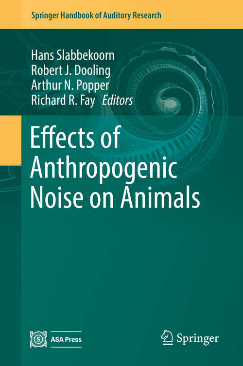 Book cover of Effects of Anthropogenic Noise on Animals