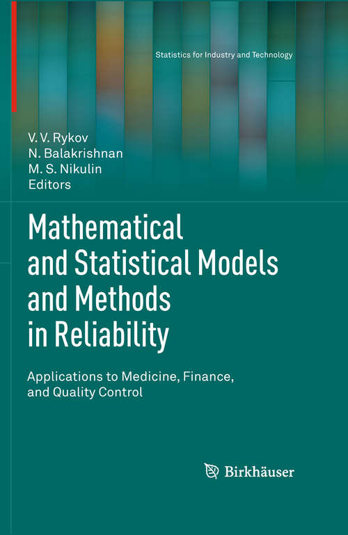 Book cover of Mathematical and Statistical Models and Methods in Reliability