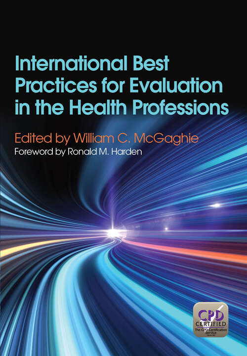 Book cover of International Best Practices for Evaluation in the Health Professions