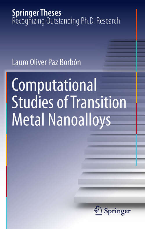 Book cover of Computational Studies of Transition Metal Nanoalloys (Springer Theses)