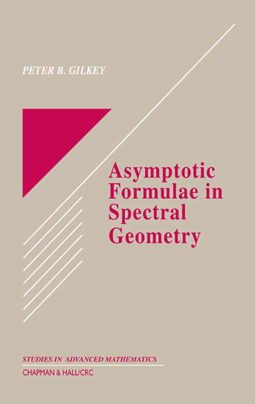 Book cover of Asymptotic Formulae in Spectral Geometry (1)