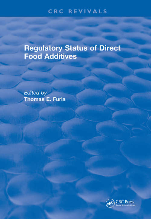 Book cover of Regulatory Status Of Direct Food Additives