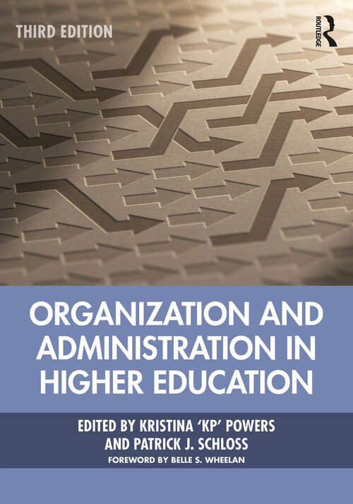 Book cover of Organization and Administration in Higher Education (3)