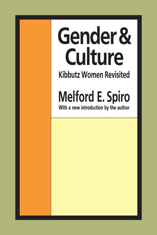 Book cover of Gender and Culture: Kibbutz Women Revisited (2)