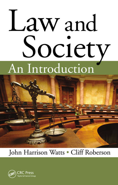 Book cover of Law and Society: An Introduction