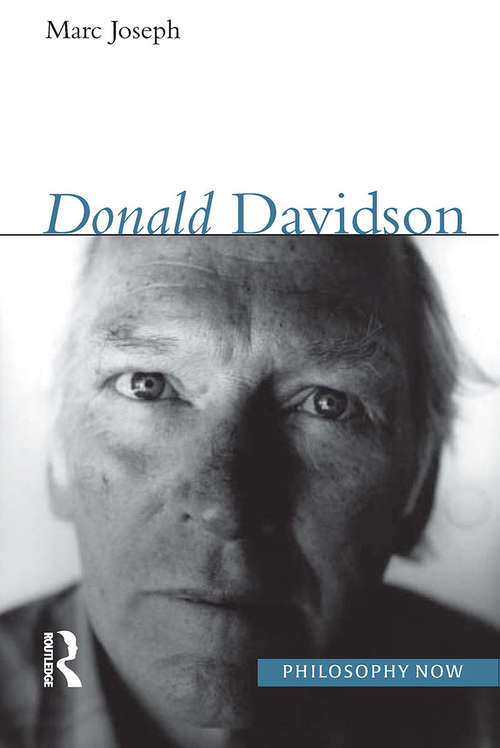 Book cover of Donald Davidson: Donald Davidson (Philosophy Now Ser. #1)