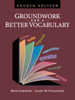 Book cover of Groundwork for a Better Vocabulary
