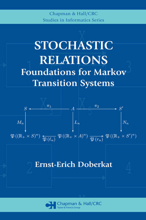 Book cover of Stochastic Relations: Foundations for Markov Transition Systems (1) (Chapman & Hall/CRC Studies in Informatics Series)