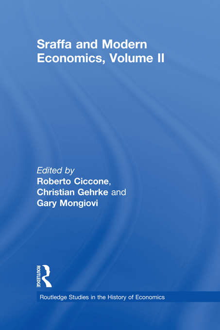 Book cover of Sraffa and Modern Economics Volume II