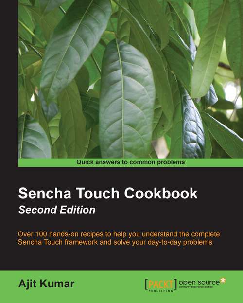 Book cover of Sencha Touch Cookbook, Second Edition