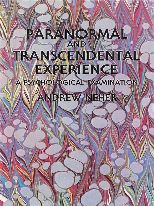 Book cover of Paranormal and Transcendental Experience: A Psychological Examination