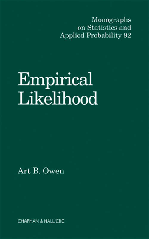 Book cover of Empirical Likelihood (Chapman & Hall/CRC Monographs on Statistics and Applied Probability)