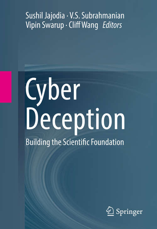 Book cover of Cyber Deception: Building the Scientific Foundation