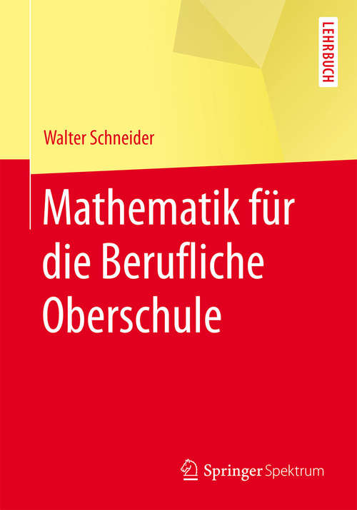 Book cover of Mathematik für die berufliche Oberschule