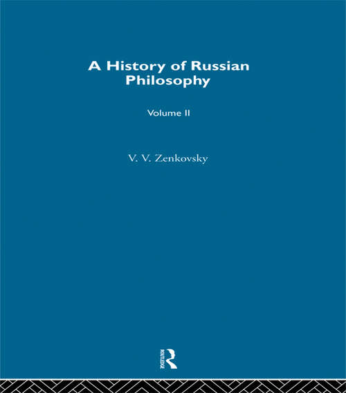 Book cover of History Russian Philosophy V2 (Routledge Library Editions Ser.)