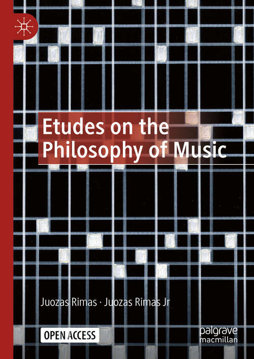 Book cover of Etudes on the Philosophy of Music (2024)