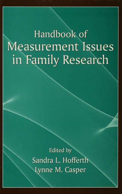 Book cover of Handbook of Measurement Issues in Family Research