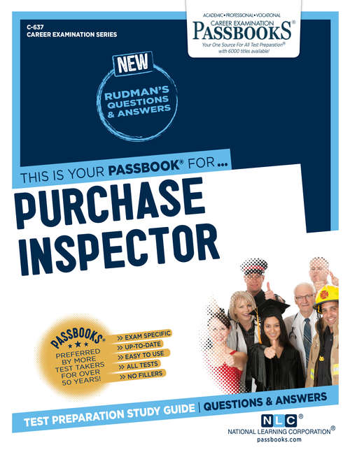 Book cover of Purchase Inspector: Passbooks Study Guide (Career Examination Series)
