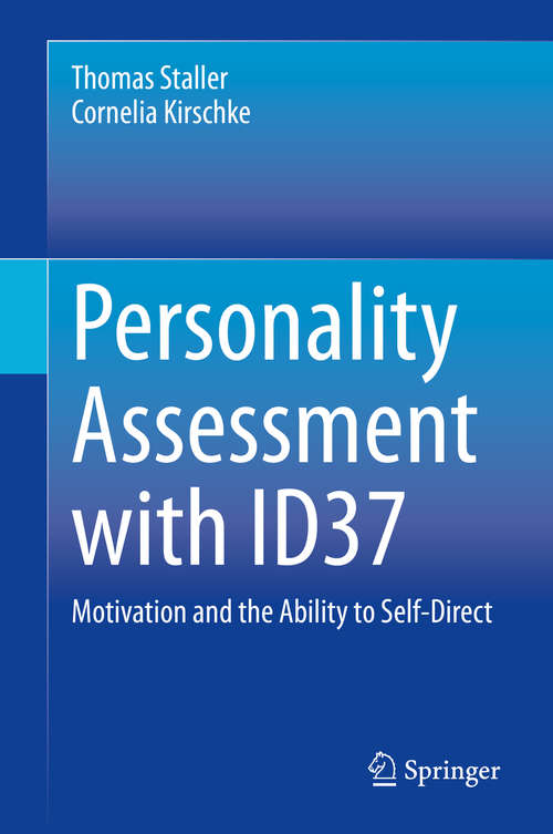 Book cover of Personality Assessment with ID37: Motivation and the Ability to Self-Direct (1st ed. 2021)