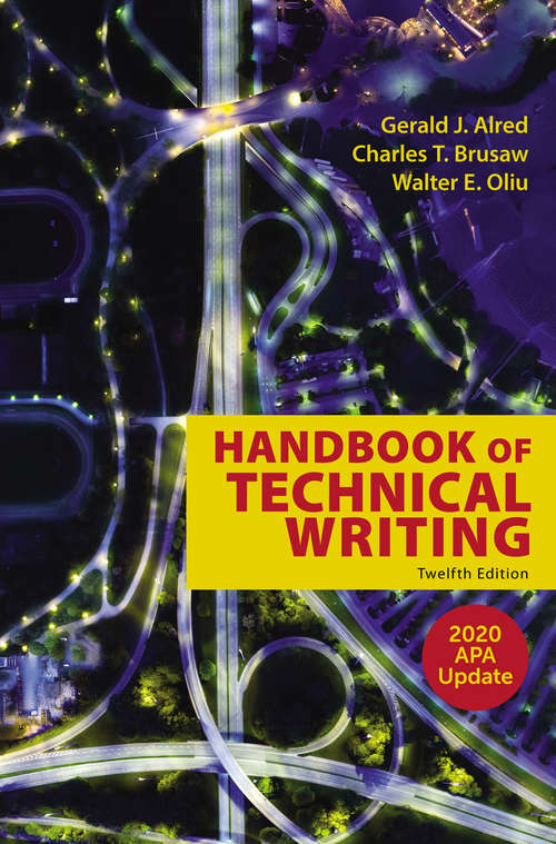 Book cover of The Handbook of Technical Writing (Twelfth Edition with 2020 APA Update)
