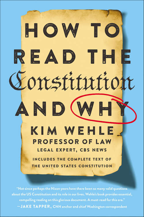 Book cover of How to Read the Constitution—and Why (Legal Expert Series)