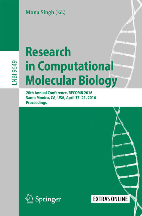 Book cover of Research in Computational Molecular Biology