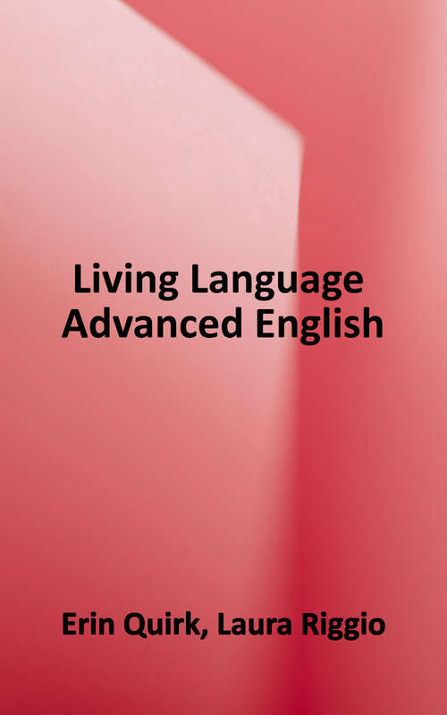 Book cover of Living Language  Advanced English